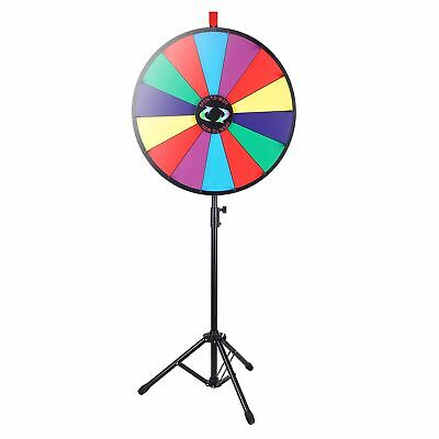 Winspin® 24" Color Prize Wheel Fortune Folding Floor Stand Carnival Spinnig Game